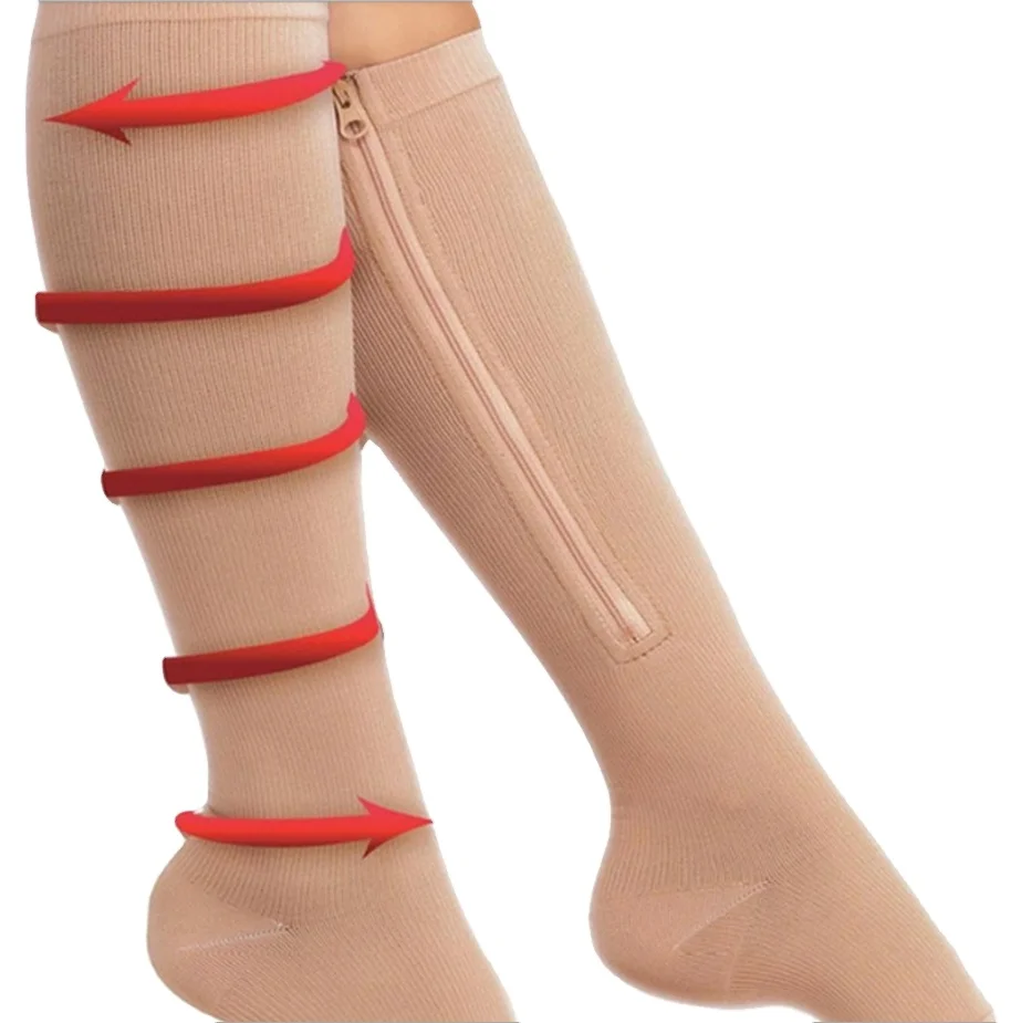 Wholesale High Quality Zippered Medical Compression Socks with Zipper Safe Guard & Open Toe Knee High Socks, As picture, or custom color
Wholesale High Quality Zippered Medical Compression Socks with Zipper Safe Guard & Open Toe Knee High Socks, As picture, or custom color