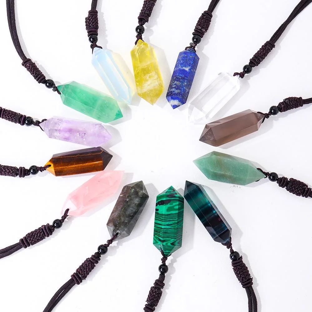 Wholesale natural crystal pendant double point crystal necklace for diy jewelry gift
Wholesale natural crystal pendant double point crystal necklace for diy jewelry gift