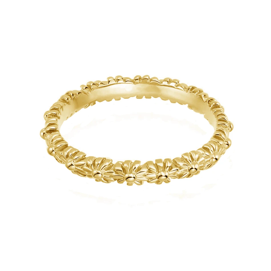 Simple Engagement Ring For Women 925 Sterling Silver Rose 14k Solid Yellow Gold Plated lot daisy link Ring
Simple Engagement Ring For Women 925 Sterling Silver Rose 14k Solid Yellow Gold Plated lot daisy link Ring
