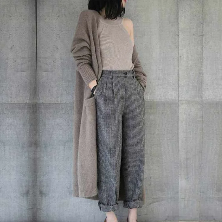 Fashion Style Womens Cashmere Like Sweaters Long Sleeve Cardigan Women With Pocket, Black, dark tan
Fashion Style Womens Cashmere Like Sweaters Long Sleeve Cardigan Women With Pocket, Black, dark tan