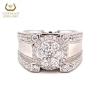 Men's Ring Rings RTS Wholesale Men's Diamond Ring Manufacturer 18K Gold Halo Setting Round Cut