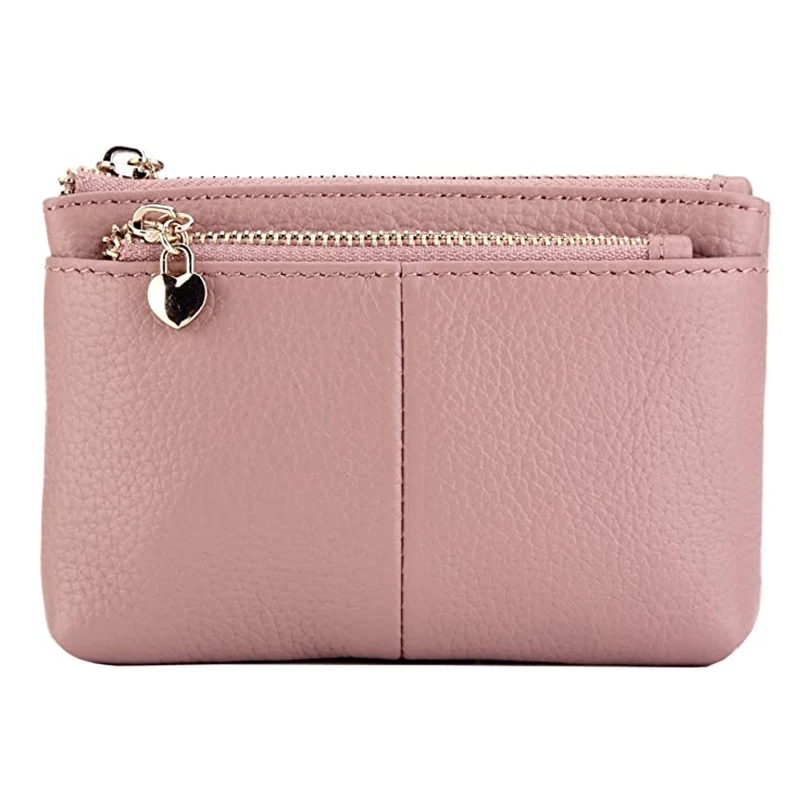 Fashion Genuine Leather Mini Zipper Coin Purse Women Pink Short Wallet with Keychain, Customized color
Fashion Genuine Leather Mini Zipper Coin Purse Women Pink Short Wallet with Keychain, Customized color