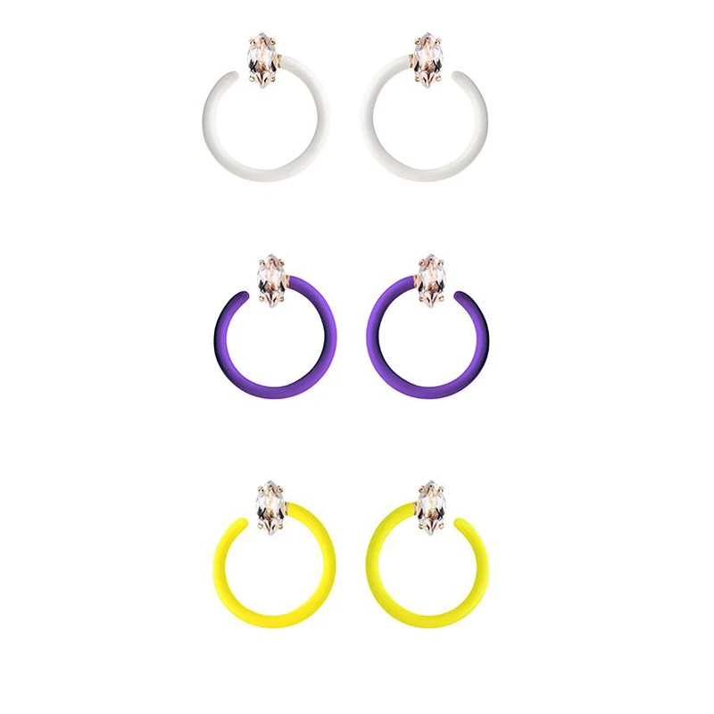 minimalist trendy enamel colorful round circle shape earrings pave oval zirconia cz jewelry for girls, Picture
minimalist trendy enamel colorful round circle shape earrings pave oval zirconia cz jewelry for girls, Picture