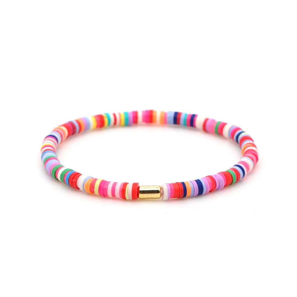 Boho colored Polymer Clay small beaded bracelet for women summer beach jewelry gift
Boho colored Polymer Clay small beaded bracelet for women summer beach jewelry gift