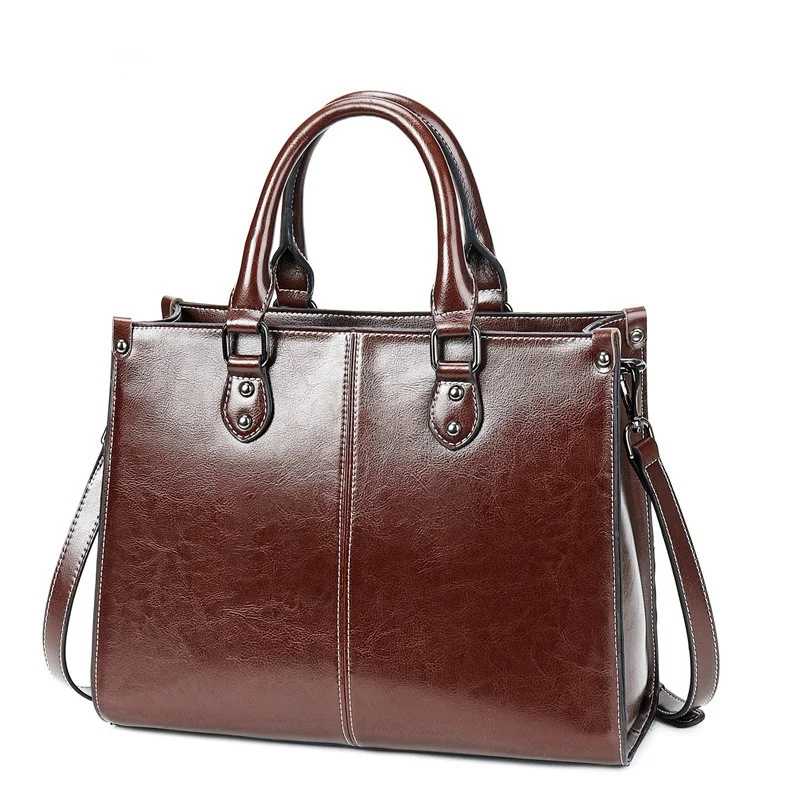 New women genuine Leather handbag cowhide shoulder bag tote female Vintage High Quality Casual Female Ladies Large Bags
New women genuine Leather handbag cowhide shoulder bag tote female Vintage High Quality Casual Female Ladies Large Bags