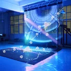 P37 Outdoor Transparent Flexible Building Window Curtain LED mesh Display