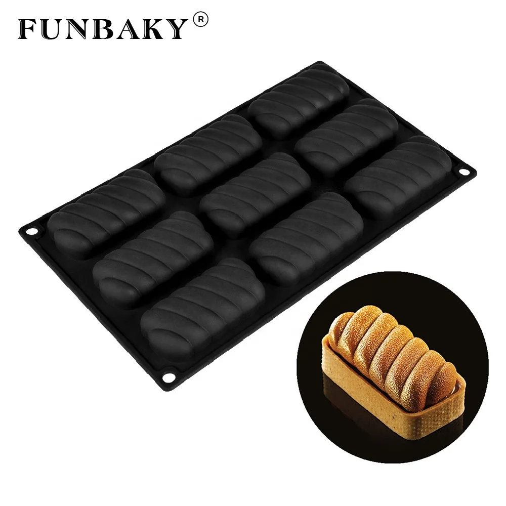 FUNBAKY JSC3159 Eco - friendly healthy material rectangle carved loaf shape mousse cake cookies biscuit mold silicone mini cake, Customized color
FUNBAKY JSC3159 Eco - friendly healthy material rectangle carved loaf shape mousse cake cookies biscuit mold silicone mini cake, Customized color