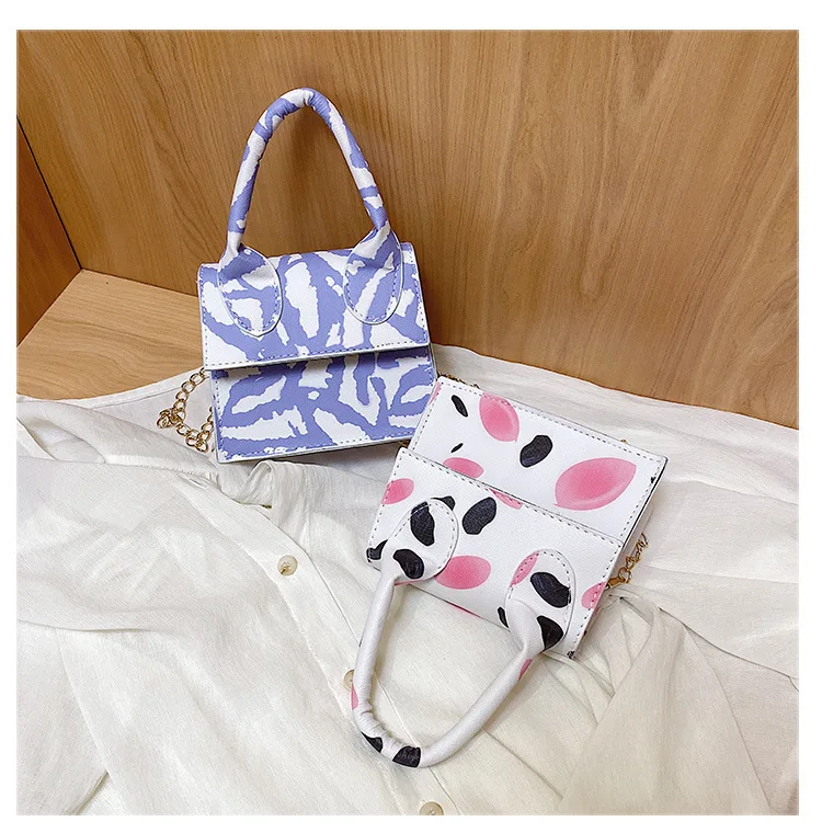 fashion cow pattern handbag Mini woman square bag new trendy printing shoulder messenger bag 2021
fashion cow pattern handbag Mini woman square bag new trendy printing shoulder messenger bag 2021