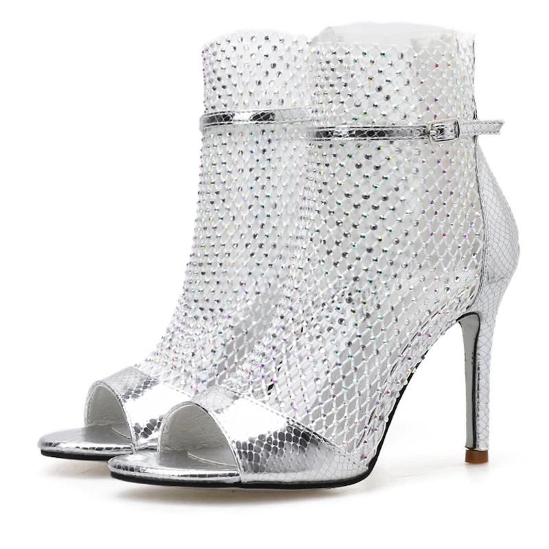 2021 Summer Fashion Color Diamonds Mesh Breathable Ankle Buckle Strap Thin Heel Boots Sandals Sexy Peep Toe Zip Shoes
2021 Summer Fashion Color Diamonds Mesh Breathable Ankle Buckle Strap Thin Heel Boots Sandals Sexy Peep Toe Zip Shoes