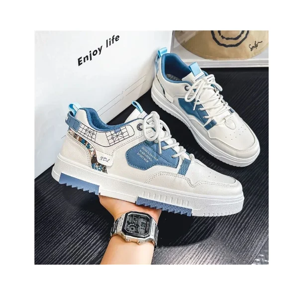 Spring New Men's Leather Panel Shoes Trend Youth Student Low Top Sports Casual Men's Shoes
Spring New Men's Leather Panel Shoes Trend Youth Student Low Top Sports Casual Men's Shoes