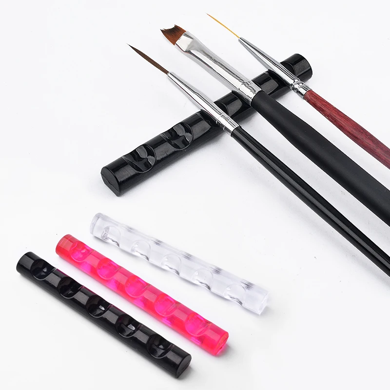 1Pcs Acrylic Nail Art Brush Holder Makeup Nail Brush Pens DIY Brushes Display Manicure Tools, Transparent/pink/black 
1Pcs Acrylic Nail Art Brush Holder Makeup Nail Brush Pens DIY Brushes Display Manicure Tools, Transparent/pink/black