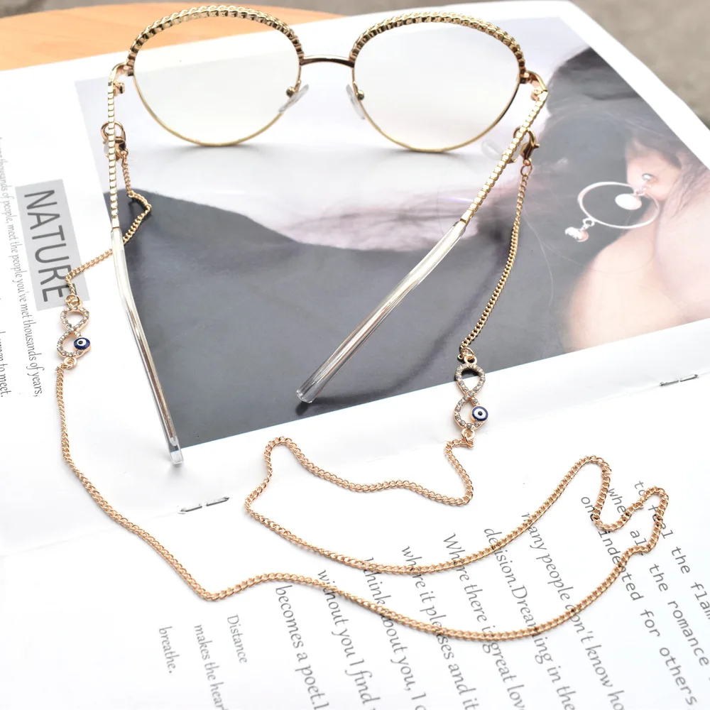 Gattara Hot Selling Metal Glasses Chain Simple Figure 8 Blue Eyes Zircon Accessories Glasses Hanging Chain Multifunctional Chain, As pic
Gattara Hot Selling Metal Glasses Chain Simple Figure 8 Blue Eyes Zircon Accessories Glasses Hanging Chain Multifunctional Chain, As pic