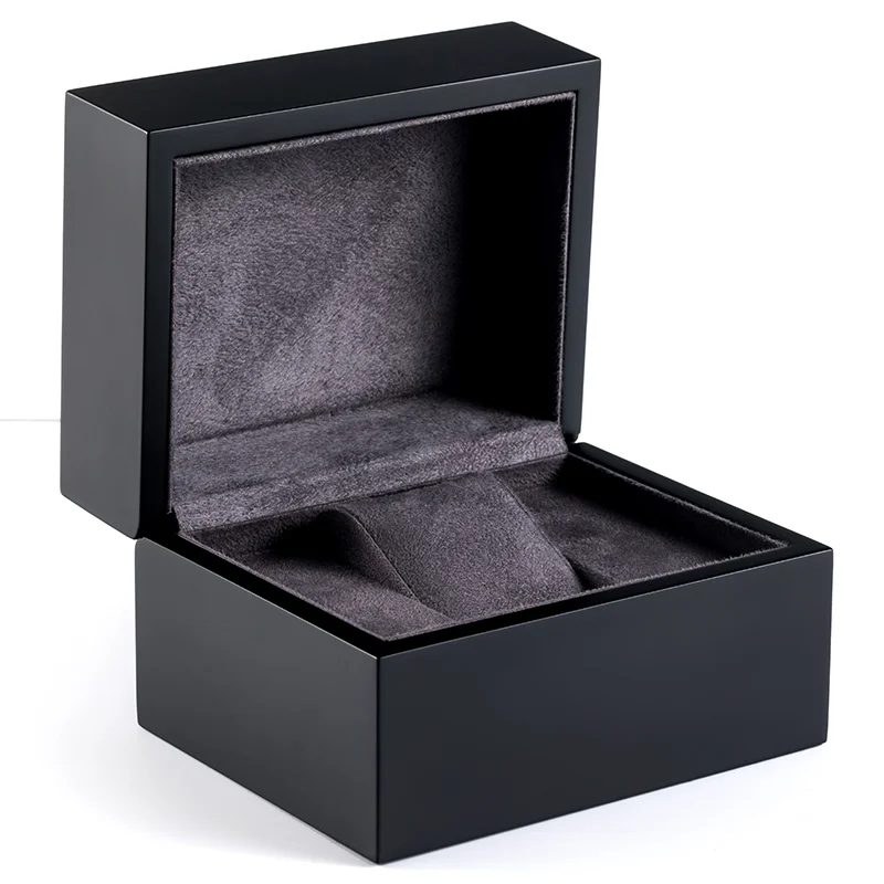 Matte Lacquer Black Watch Packaging Storage Gift Box Velvet Custom Logo Wood Single Watch Case
Matte Lacquer Black Watch Packaging Storage Gift Box Velvet Custom Logo Wood Single Watch Case