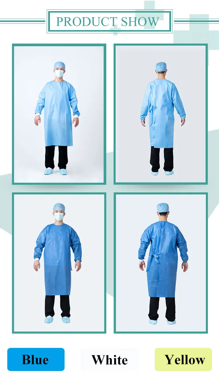 Rhycom Disposable Surgical Safety SMS Dustproof Surgical Isolation Gown For Doctors