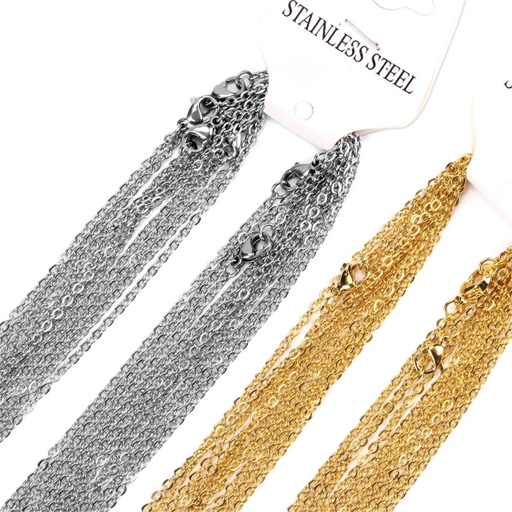 10 pcs/lot Stainless steel O shaped necklace chain Width 2.0 Silver / gold / Rose gold / Black chain necklace for Jewelry making
10 pcs/lot Stainless steel O shaped necklace chain Width 2.0 Silver / gold / Rose gold / Black chain necklace for Jewelry making