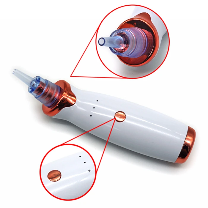 Skin Vacuum Remover Set Whitehead Suck Blackhead Suction Instrument with hot compress function, Ivory white/rose gold
Skin Vacuum Remover Set Whitehead Suck Blackhead Suction Instrument with hot compress function, Ivory white/rose gold