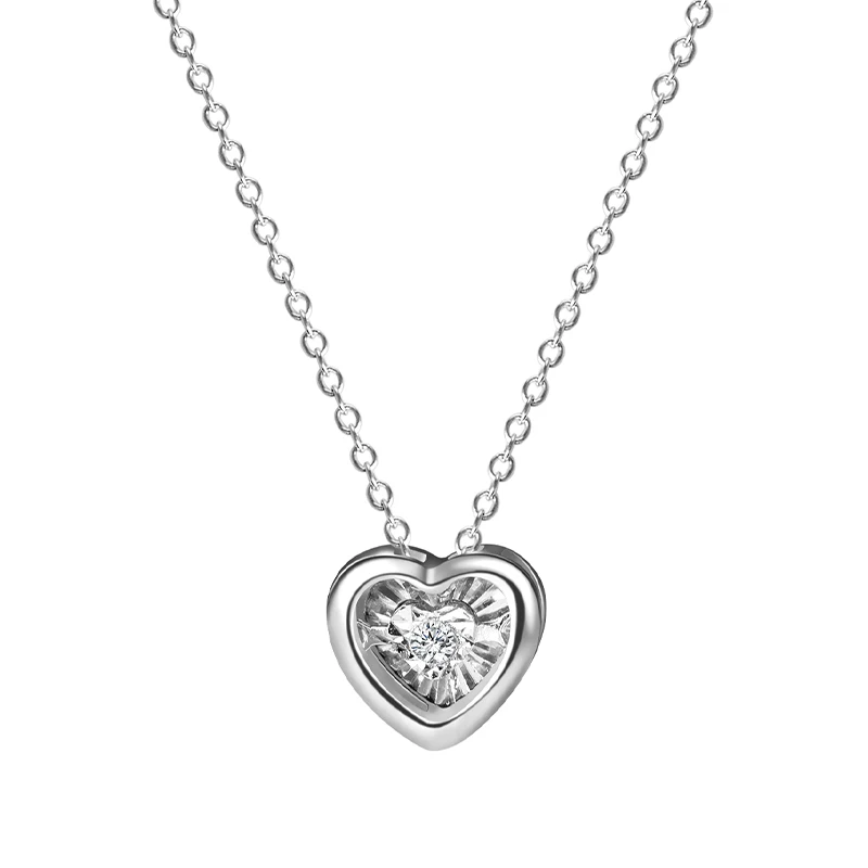 Fashion Gold Plated Women Jewelry Pendant Moissanite Heart Necklace 925 Sterling Silver
Fashion Gold Plated Women Jewelry Pendant Moissanite Heart Necklace 925 Sterling Silver