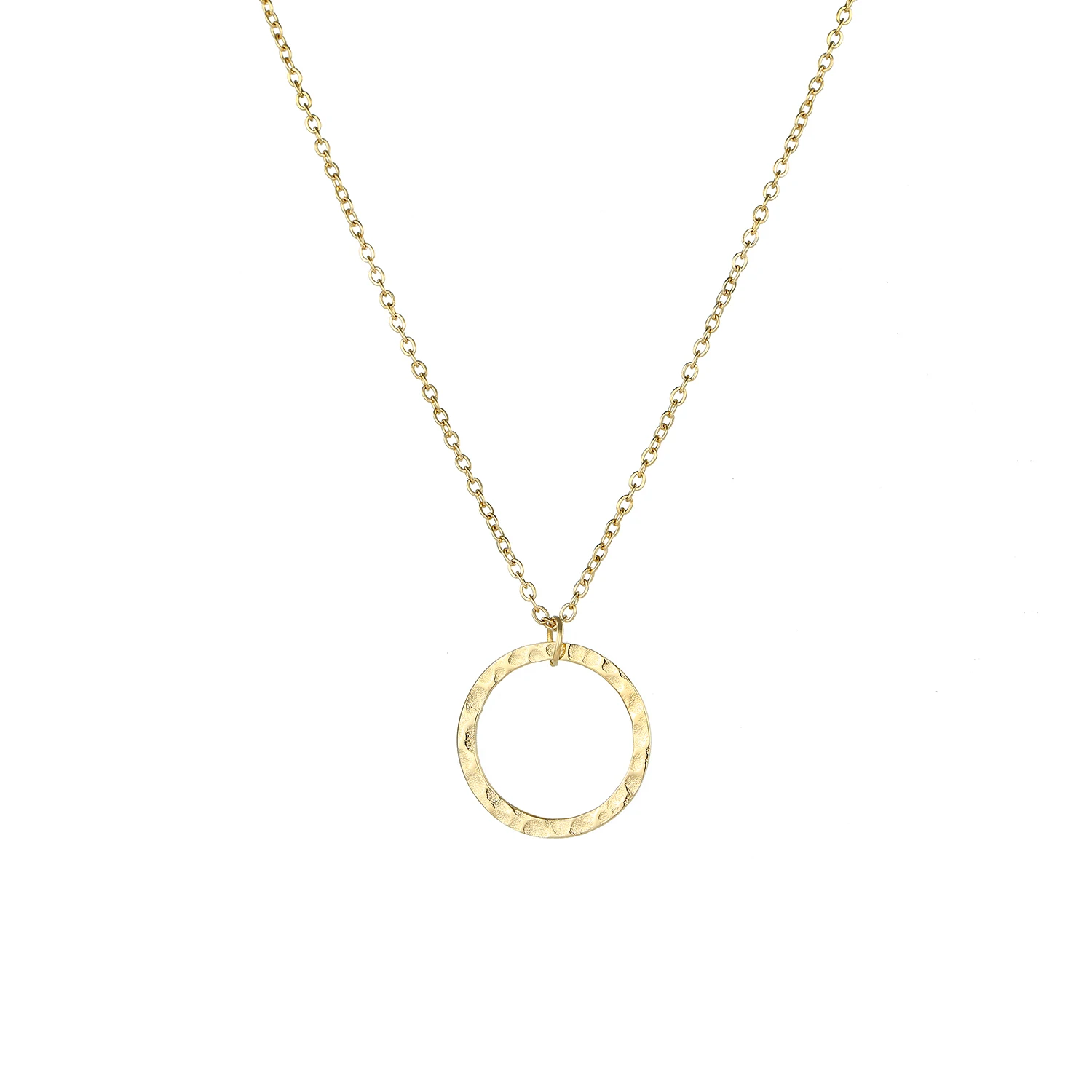 Wholesale Gold Plated Charm Pendant Minimalist Stainless Steel Jewelry Ring Round Neckalce, Silver/gold color/rose gold color
Wholesale Gold Plated Charm Pendant Minimalist Stainless Steel Jewelry Ring Round Neckalce, Silver/gold color/rose gold color