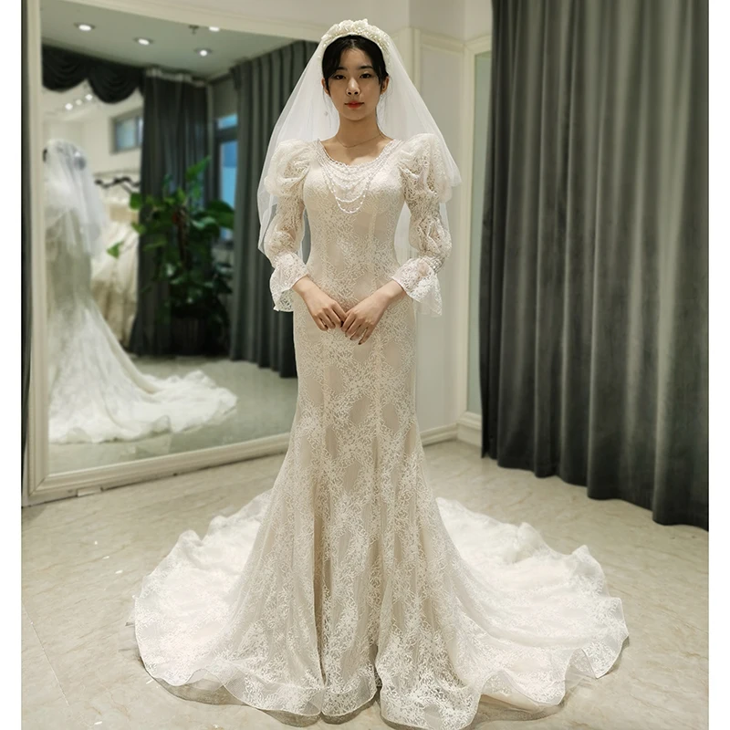AmL8344 wedding dress 2021 party bridesmaids online Elegant Mermaid lace vintage women gown modest perfect prestigious victorian
AmL8344 wedding dress 2021 party bridesmaids online Elegant Mermaid lace vintage women gown modest perfect prestigious victorian