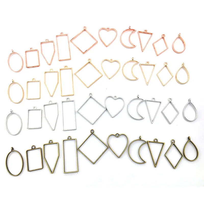 30Pcs Open Bezels Hollow Frame Pendants Resin Craft Bezels Jewelry Molds for Resin Necklaces Earrings Making, Gold, sliver, antique bronze
30Pcs Open Bezels Hollow Frame Pendants Resin Craft Bezels Jewelry Molds for Resin Necklaces Earrings Making, Gold, sliver, antique bronze
