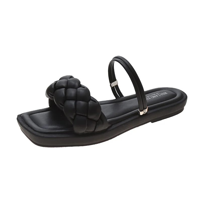 2021 New Slippers Weave Leather Square Toe Flat Casual Slides Summer Flat Slides Summer Outdoor Beach Slippers
2021 New Slippers Weave Leather Square Toe Flat Casual Slides Summer Flat Slides Summer Outdoor Beach Slippers