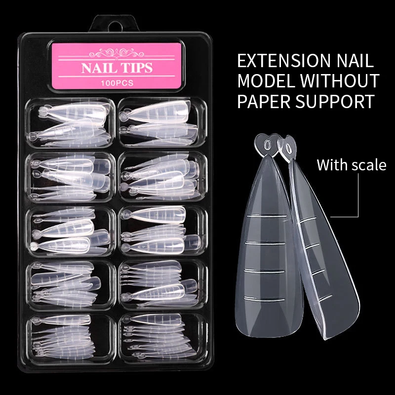 100Pcs/box Full Cover Sculpted Nail Tips False Finger Nails Extension Tip Quick Building Mold False Tips For Manicuring Tool
100Pcs/box Full Cover Sculpted Nail Tips False Finger Nails Extension Tip Quick Building Mold False Tips For Manicuring Tool
