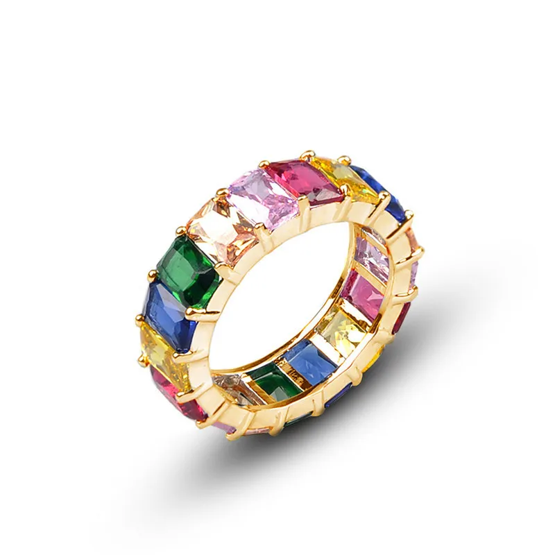 New Fashion Fit 6# to 10# For Women Jewelry Party Gift Zircon Cz Wedding Ring Irregular Rainbow Zircon Finger Wedding Rings, Colorful 
New Fashion Fit 6# to 10# For Women Jewelry Party Gift Zircon Cz Wedding Ring Irregular Rainbow Zircon Finger Wedding Rings, Colorful