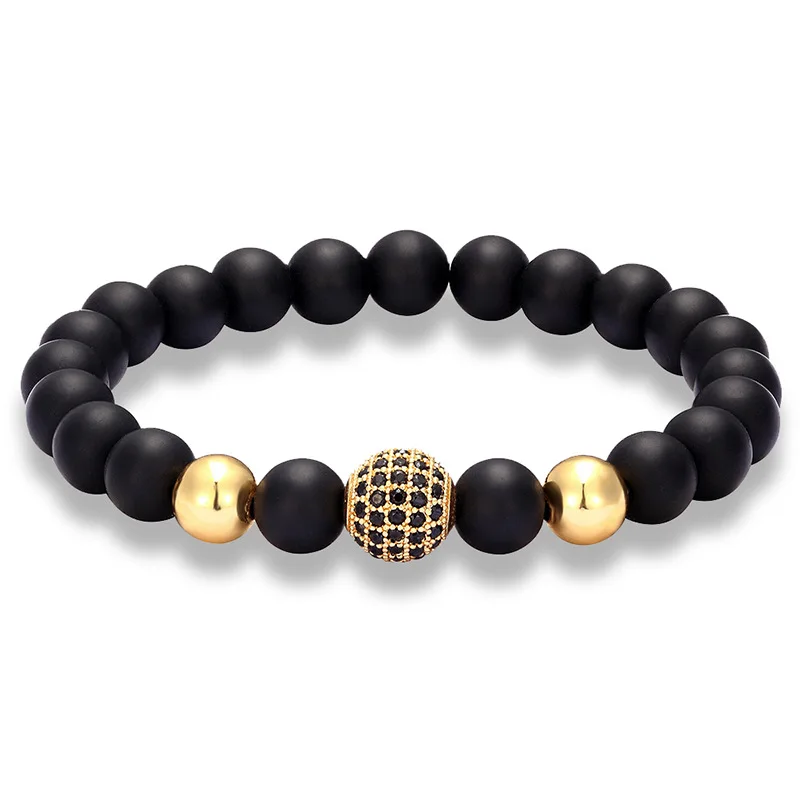 Frosted stone micro inlaid zircon 10mm micro inlaid zircon Bead Bracelet men's charm jewelry
Frosted stone micro inlaid zircon 10mm micro inlaid zircon Bead Bracelet men's charm jewelry
