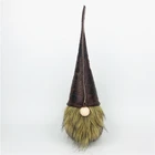 Best price swedish scandinavian tomte nordic elf dwarf textile craft brown gnome gift decoration toy for Christmas