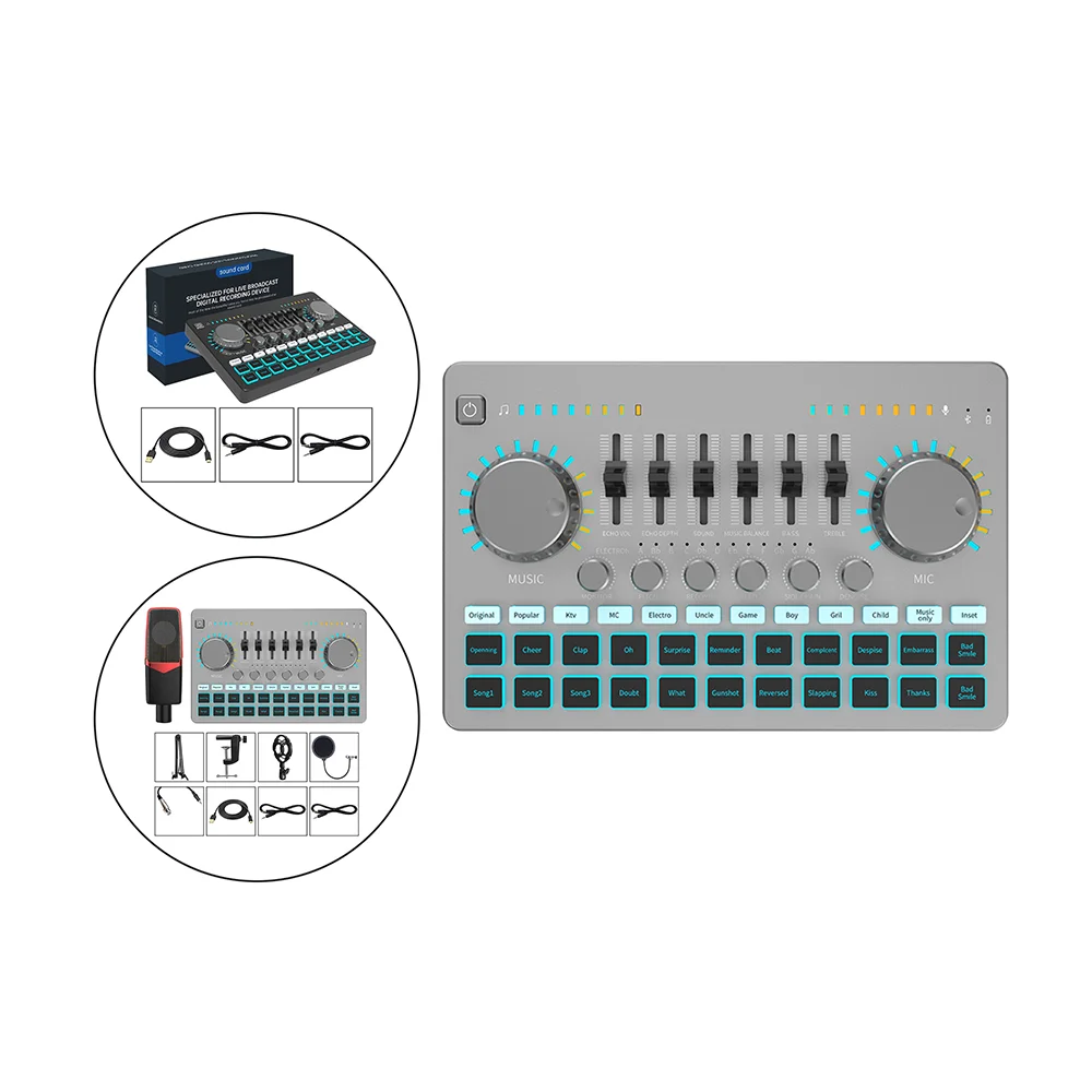 Mini sound card Noise reduction mobile phone Device Voice Changer mobile mic for chat call with 3.5mm interface USB charge 
Mini sound card Noise reduction mobile phone Device Voice Changer mobile mic for chat call with 3.5mm interface USB charge