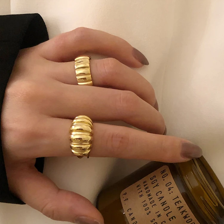 Gold Silver Color Twisted Croissant Rings Geometric Rings Minimalist Chunky Thread Rings, Picture
Gold Silver Color Twisted Croissant Rings Geometric Rings Minimalist Chunky Thread Rings, Picture