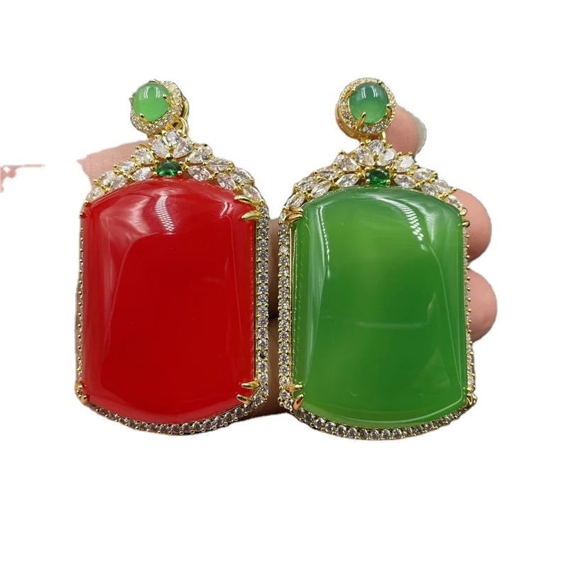 925 Silver Inlaid Big Red Chalcedony Agate Nothing Sign Large Green Chalcedony Peace Sign Pendant
925 Silver Inlaid Big Red Chalcedony Agate Nothing Sign Large Green Chalcedony Peace Sign Pendant