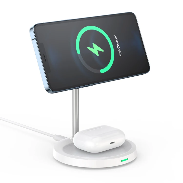 15w qi magnetic 2 in 1 wireless charger for phone wireless charger fast charging for iphone 12, Gray, silver
15w qi magnetic 2 in 1 wireless charger for phone wireless charger fast charging for iphone 12, Gray, silver