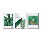 Green Natural Flower Design Picture Posters Wood Strech Bar Wall Art