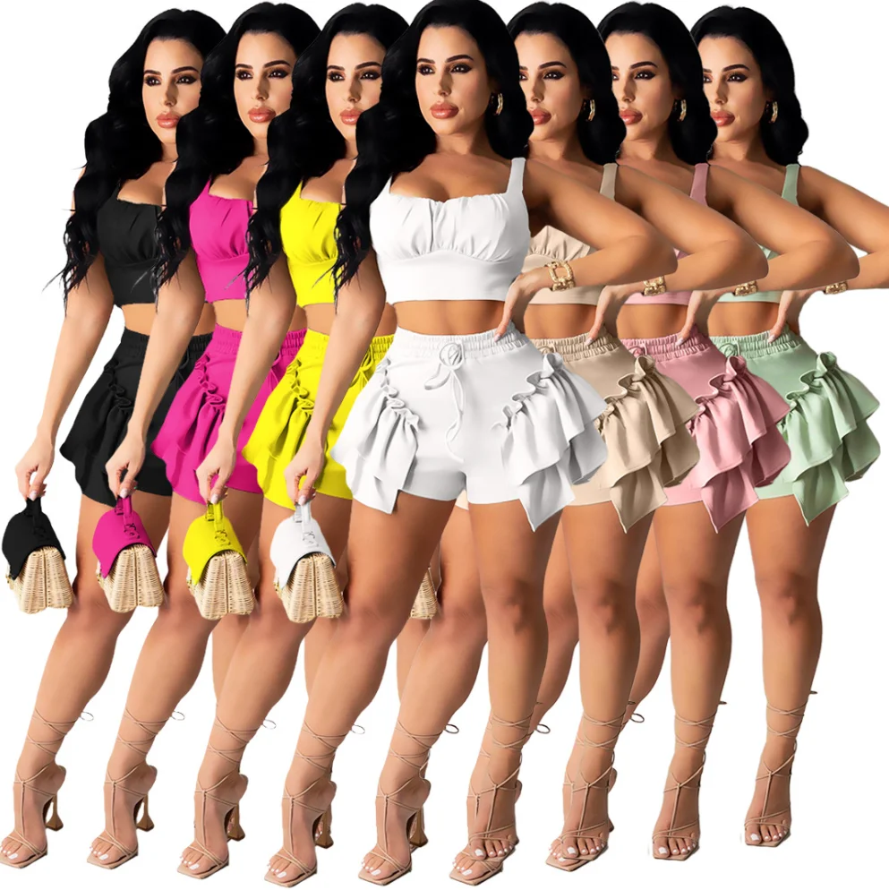 2021 Summer Sporty Girl Sleeveless Vest Pantskirt Casual 2 Piece Outfits Sexy Club Two Piece Pant Short Set Women, White,pink,yellow,black,rose red,light green
2021 Summer Sporty Girl Sleeveless Vest Pantskirt Casual 2 Piece Outfits Sexy Club Two Piece Pant Short Set Women, White,pink,yellow,black,rose red,light green