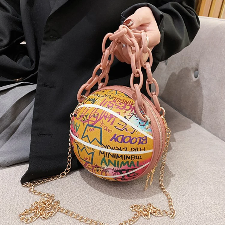 Wholesale Ladies Fashion Designers Pu Leather Crossbody Basket Ball Purse Shoulder Beg Chain Basketball Handbags Women Hand Bags
Wholesale Ladies Fashion Designers Pu Leather Crossbody Basket Ball Purse Shoulder Beg Chain Basketball Handbags Women Hand Bags