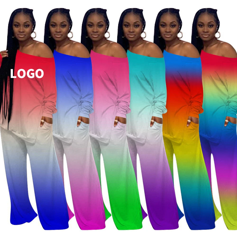 casual cute 2 pieces wide leg pants set outfits gradient women two piece sets clothing
casual cute 2 pieces wide leg pants set outfits gradient women two piece sets clothing