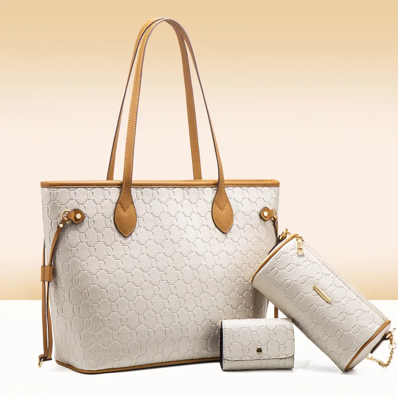 China Supplier Fashion Ladies Shoulder Hot Selling Top Handle PU Leather Handbag Purse Luxury handbags 3pc Set Women Tote Bag, Brown, white,black
China Supplier Fashion Ladies Shoulder Hot Selling Top Handle PU Leather Handbag Purse Luxury handbags 3pc Set Women Tote Bag, Brown, white,black