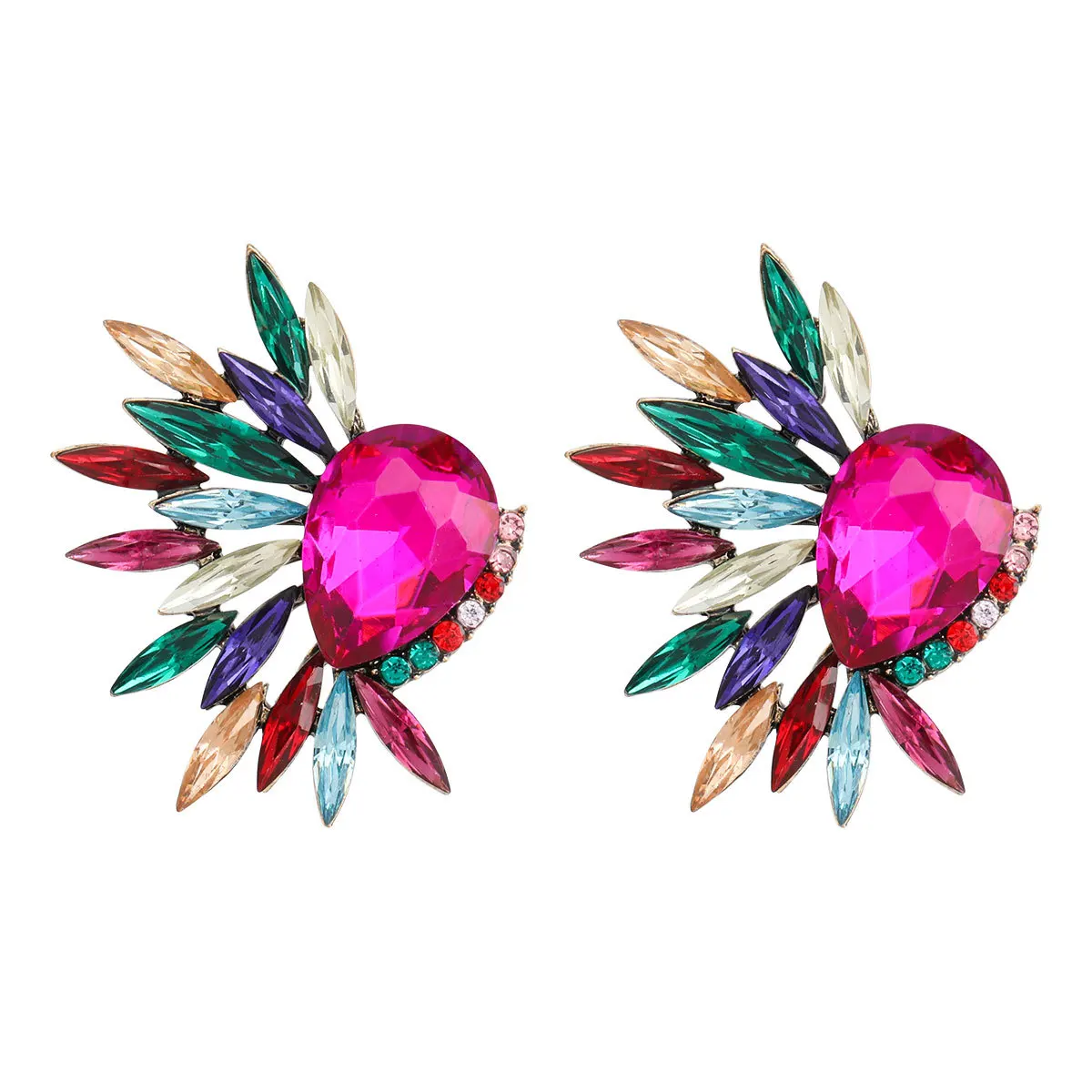 2021 Fashion Jewelry Colored Rhinestone Crystal Flower Petal Earrings Rose Red Glass Water Drop Stud Earrings for Party, Gold
2021 Fashion Jewelry Colored Rhinestone Crystal Flower Petal Earrings Rose Red Glass Water Drop Stud Earrings for Party, Gold