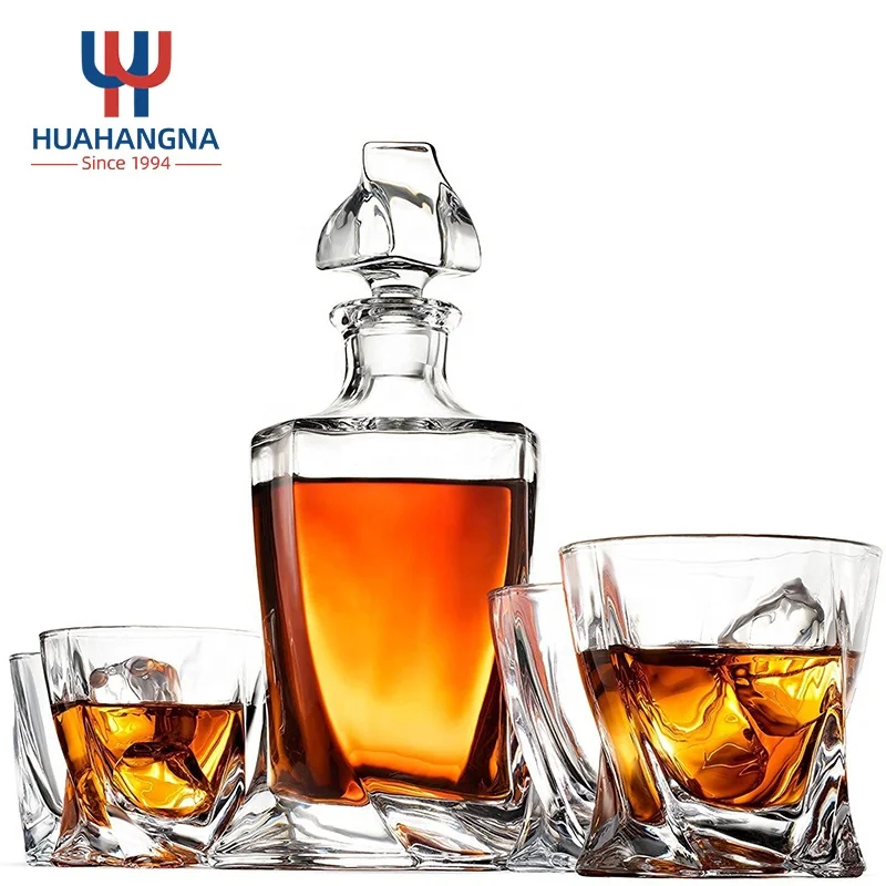 Free Custom Logo Engraved 5-Piece European-Style Transparent Twisted Liquor Whiskey Decanter and Glass Set for Party Bar, Transparent clear
Free Custom Logo Engraved 5-Piece European-Style Transparent Twisted Liquor Whiskey Decanter and Glass Set for Party Bar, Transparent clear