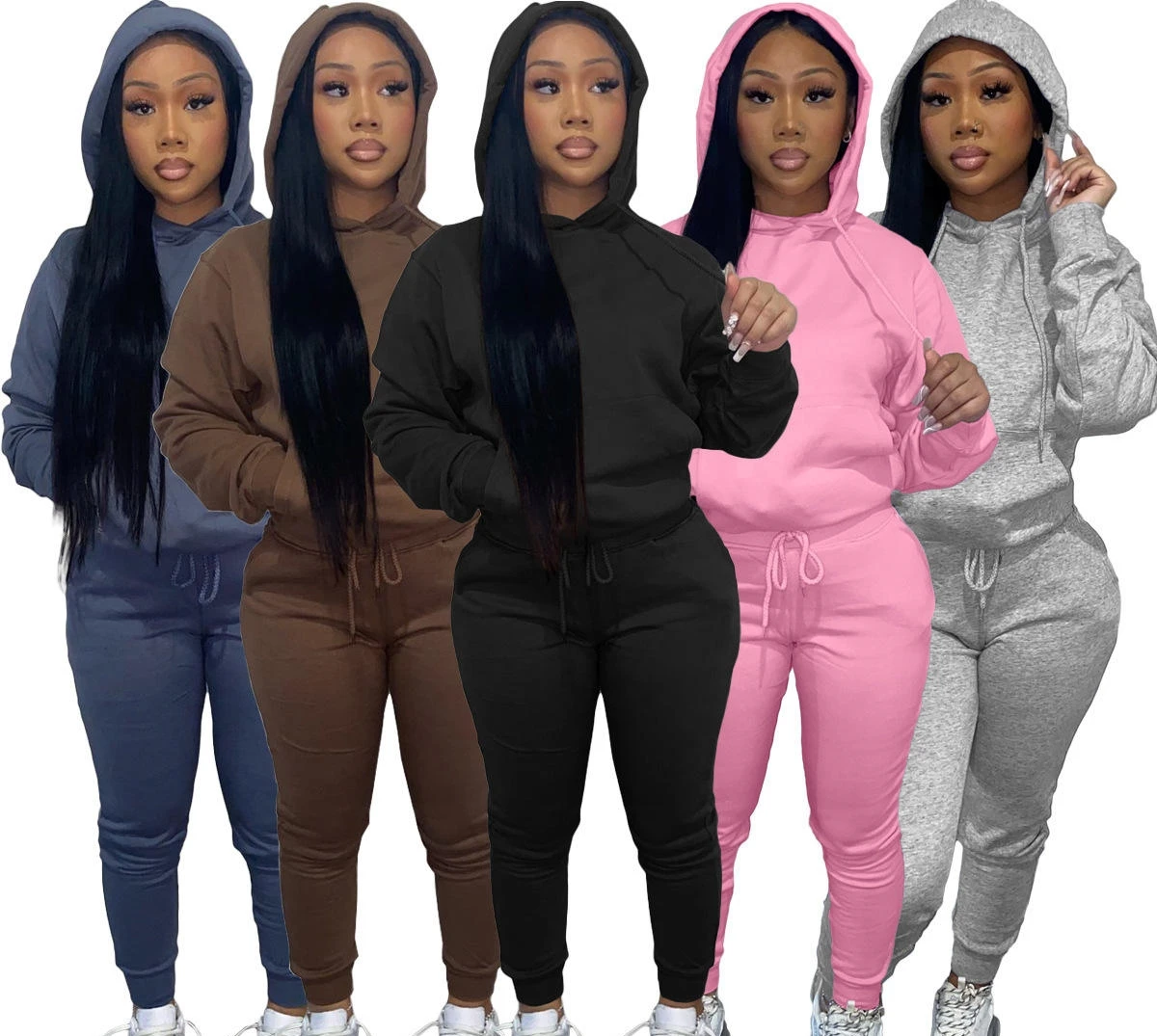 Winter/Autumn Casual Women's Fashion Solid Color Sweatpants and Hoodies Sweatshirts Set
Winter/Autumn Casual Women's Fashion Solid Color Sweatpants and Hoodies Sweatshirts Set