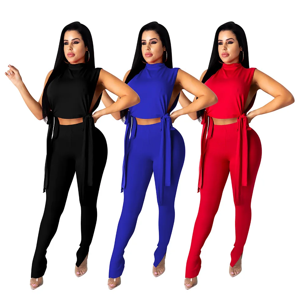 Fashion 2022 Sleeveless Sexy Solid Color Skinny 2 Piece Set Women Bandage Women's Sets Summer Sets for Women Clothing, Picture color
Fashion 2022 Sleeveless Sexy Solid Color Skinny 2 Piece Set Women Bandage Women's Sets Summer Sets for Women Clothing, Picture color
