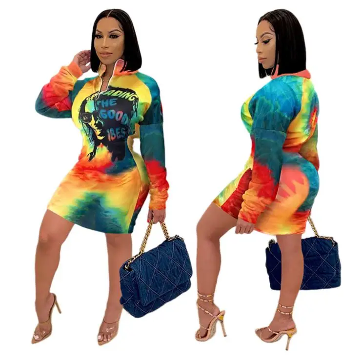 D95893 Latest Design Women Fashion Clothing Ladies Tie Dye Print Dresses Women 2021 Long Sleeve Casual Dress
D95893 Latest Design Women Fashion Clothing Ladies Tie Dye Print Dresses Women 2021 Long Sleeve Casual Dress