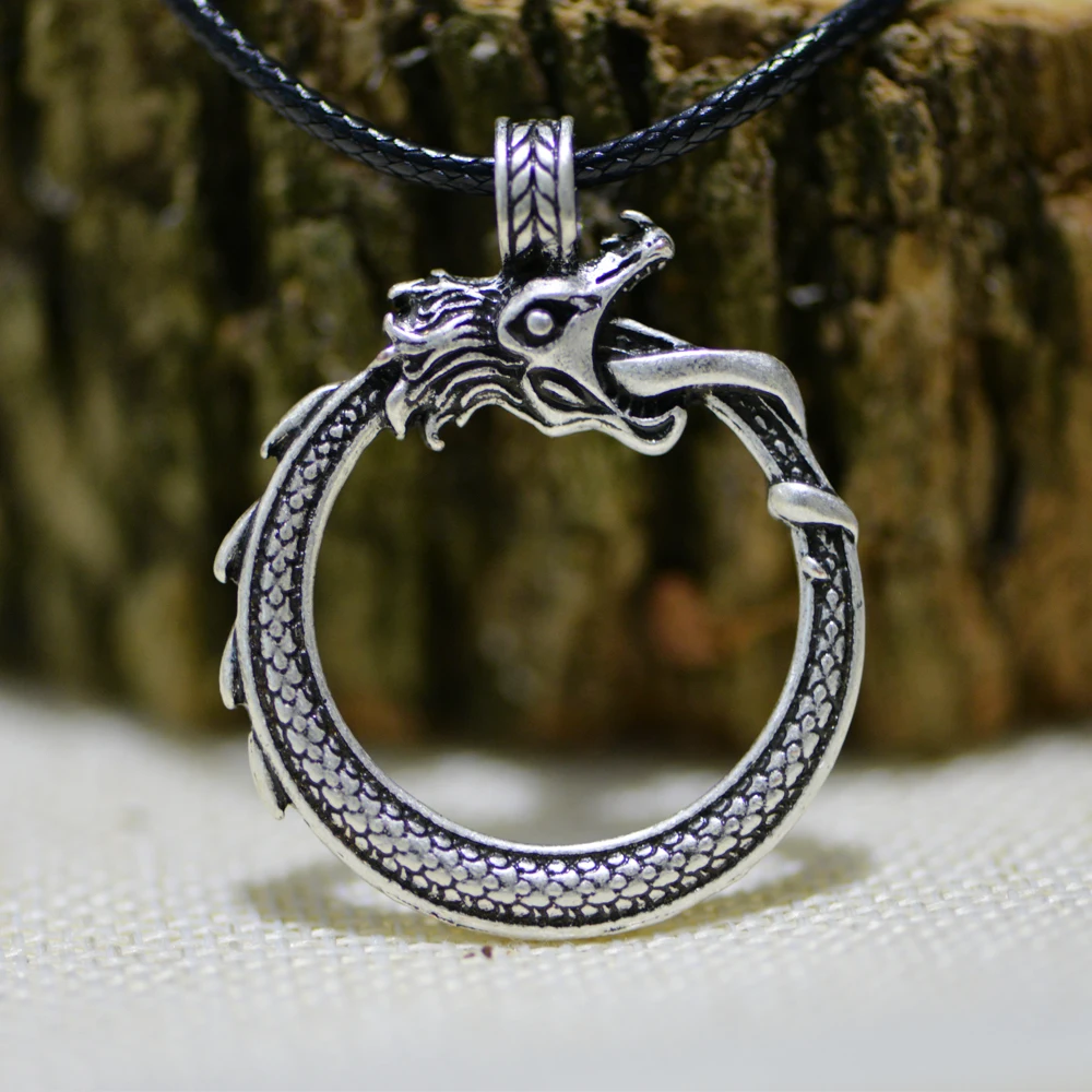 LANGHONG Norse Viking Necklace Ringerike Dragon Necklace For Men, Antique silver, antique bronze
LANGHONG Norse Viking Necklace Ringerike Dragon Necklace For Men, Antique silver, antique bronze