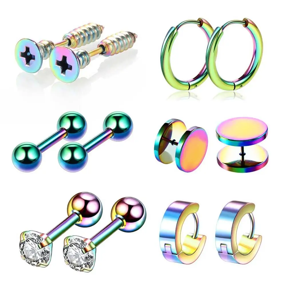 Body Jewelry 12pcs Stainless Steel Zircon Earring Jewelry Set Cartilage Earrings Stud Helix Ear Piercing, Picture
Body Jewelry 12pcs Stainless Steel Zircon Earring Jewelry Set Cartilage Earrings Stud Helix Ear Piercing, Picture