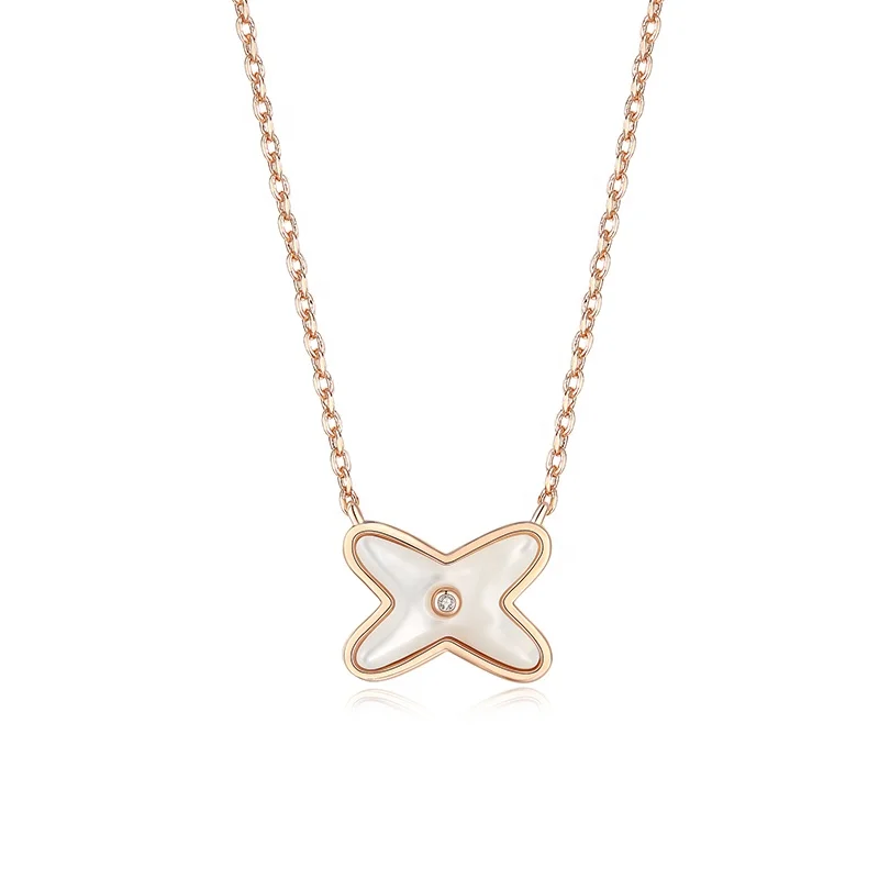Simple and easy to match sterling silver rose gold plated natural white mother of pearl fine chain necklace, Picture
Simple and easy to match sterling silver rose gold plated natural white mother of pearl fine chain necklace, Picture