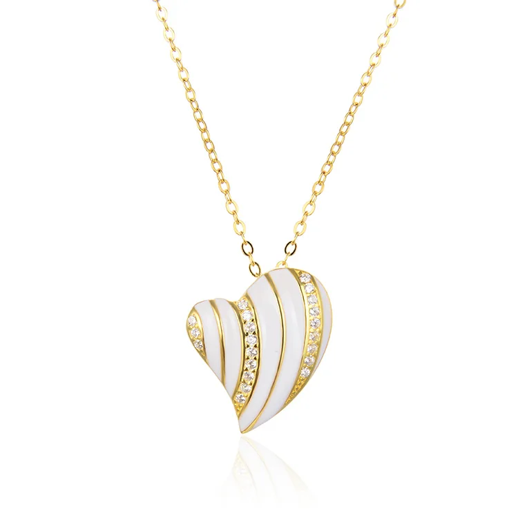 Custom luxury 925 sterling silver colorful gold filled plated zircon heart necklace for gifts
Custom luxury 925 sterling silver colorful gold filled plated zircon heart necklace for gifts
