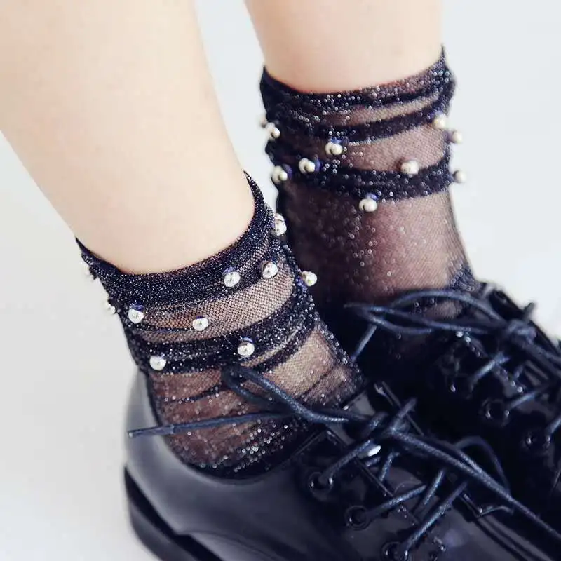 Hot sale summer new colorful lace socks girl lady mesh women transparent ankle with beads fishnet shinny sexy socks, Black,green,purple(customized)
Hot sale summer new colorful lace socks girl lady mesh women transparent ankle with beads fishnet shinny sexy socks, Black,green,purple(customized)