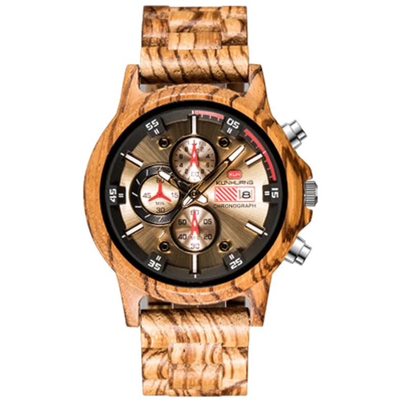 HOT Customized Wooden Watch for Men KH1010 Luxury Stylish Design Wood Watch Multi-function Movement logo Box for christmas Gift
HOT Customized Wooden Watch for Men KH1010 Luxury Stylish Design Wood Watch Multi-function Movement logo Box for christmas Gift