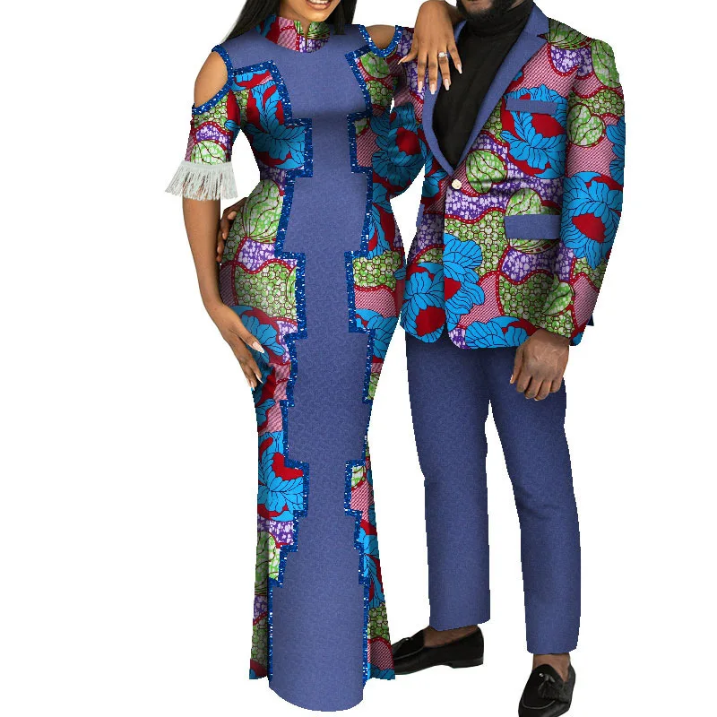 New Elegant Tassel Dress 2 Piece Set Dashiki African Couple Outfit Formal Print Wedding Mens Suit Set Oversized Ethnic Clothing, Picture
New Elegant Tassel Dress 2 Piece Set Dashiki African Couple Outfit Formal Print Wedding Mens Suit Set Oversized Ethnic Clothing, Picture